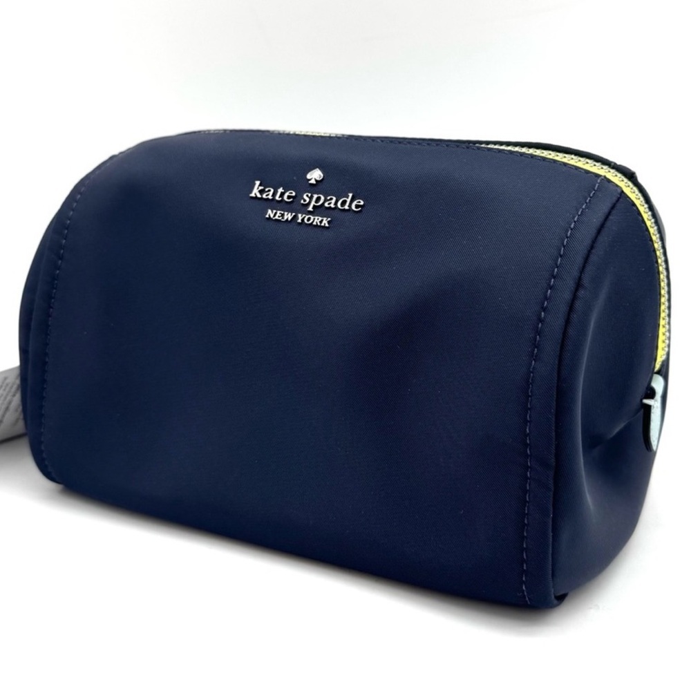 Kate Spade Chelsea Colorblock Medium Cosmetic Case Blazer Blue - Picture 3 of 7
